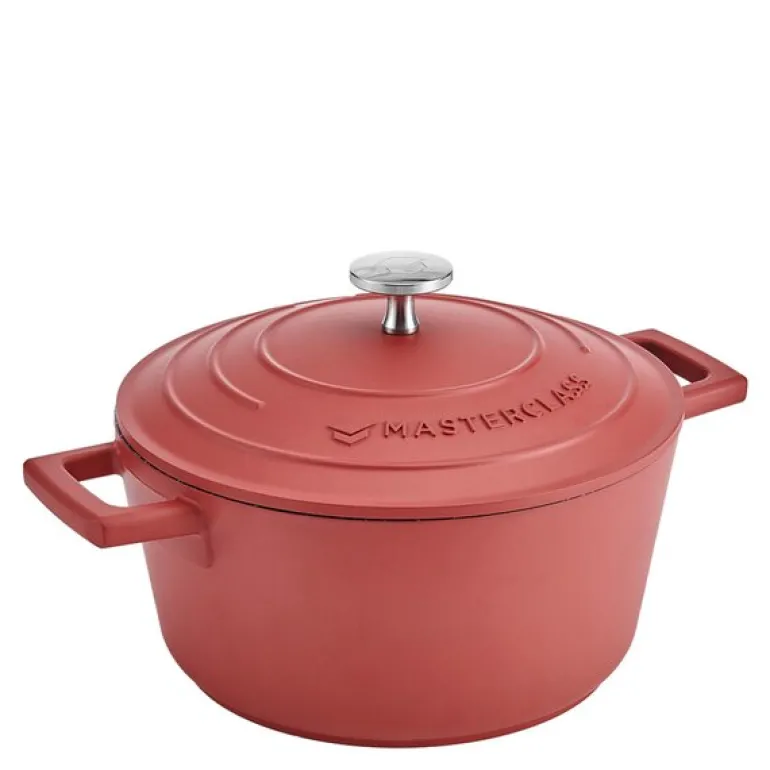 Cast Aluminium gryte 2,5L 21 cm rød