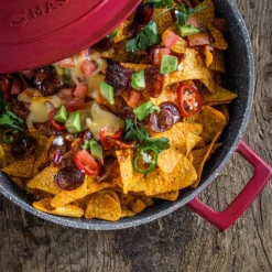 Cast Aluminium lav gryte 4L 29 cm rød