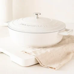 Cast Aluminium lav gryte 4L 29 cm krem