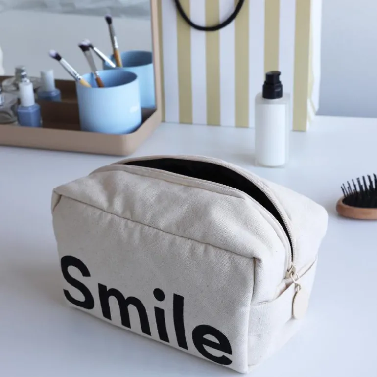 Cavita toalettmappe smile 21x10 cm beige