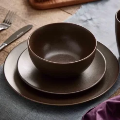 Ceramic workshop frokost tallerken 19,5 cm kastanje