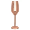 Champagneglass stål LYKKEBOBLER 23 cl roségull
