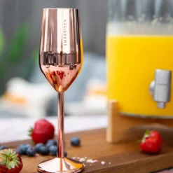 Champagneglass stål SMÅBRISEN 23 cl roségull