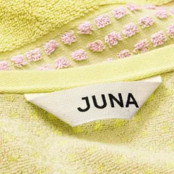 Check håndkle 50x100 cm gul/rosa