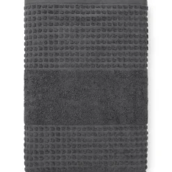 Check håndkle 70x140 cm mørk grå