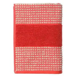 Check håndkle 70x140 cm rød/sand