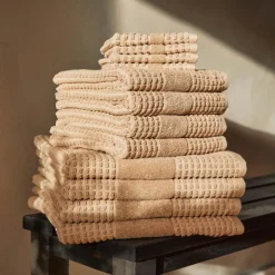 Check håndkle 50x100 cm sand