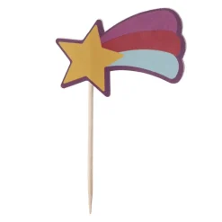 Chic kids kakepynt 12 stk stjerne multi