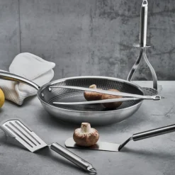 Chief stekespade 30 cm silikon lys grå