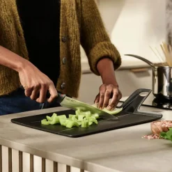 Chop2pot plus skjærebrett 37,5x21,5 cm svart
