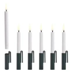 Christmas juletrelys 6 stk hvit