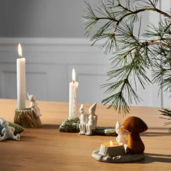 Christmas Tales telysestake 9,5 cm hvit