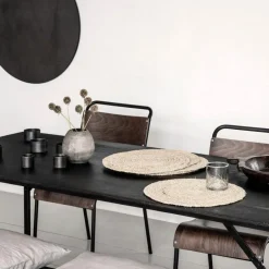 Circle bordbrikke 38 cm 4 stk natur