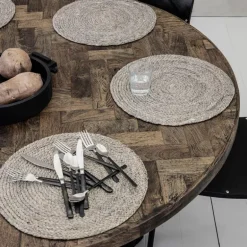 Circle bordbrikke 38 cm 4 stk lysgrå