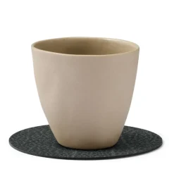 Circle Hippo glassbrikke 10 cm svart-antrasitt