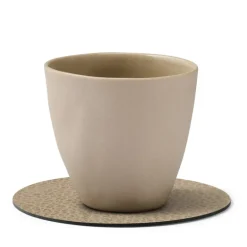 Circle Hippo glassbrikke 10 cm varmgrå