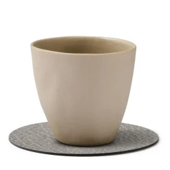 Circle Hippo glassbrikke 10 cm antrasitt grå