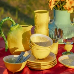 Citron serveringsskål 25 cm sitron gul