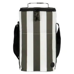 City stripet kjølebag høy rPET grønn/hvit