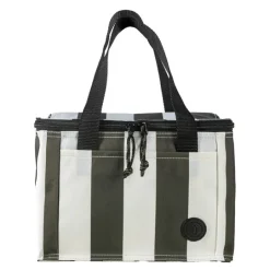 City stripet kjølebag liten rPET grønn/hvit