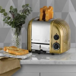 Classic brødrister 2 skiver messing