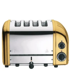 Classic brødrister 4 skiver messing