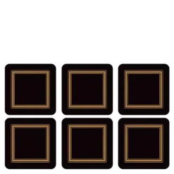 Classic glassbrikke 6 stk svart