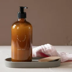 Clean brett ovalt betongbrett 25x11 cm grå