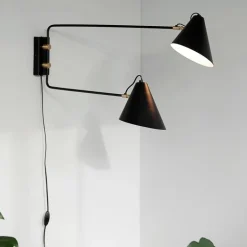 Club Double vegglampe 42x81 cm svart