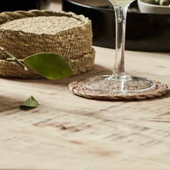 Coaster glassbrikker 6 stk natur