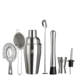 Cocktailsett Plus sølv/svart