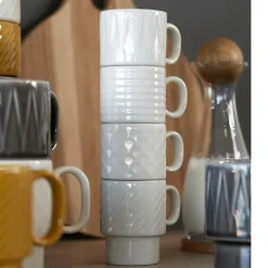 Coffee & More espressokopp 10 cl 4 stk hvit