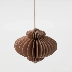 Comb juletrepynt papir 6 stk dusty rose