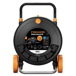 Comfort slangetrommel med slange 13mm 20m svart/oransje