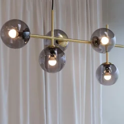 COMO pendel 39 cm smoke/messing