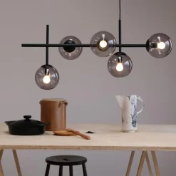 COMO pendel 39 cm smoke/svart