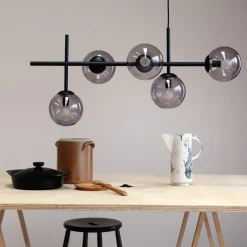 COMO pendel 39 cm smoke/svart