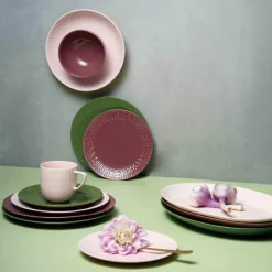 Confetti dessertallerken 21 cm bordeaux