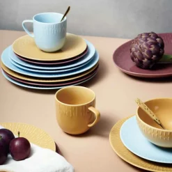 Confetti desserttallerken 21 cm aqua