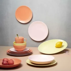 Confetti desserttallerken 21 cm apricot