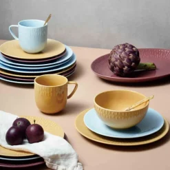 Confetti frokosttallerken 24 cm aqua