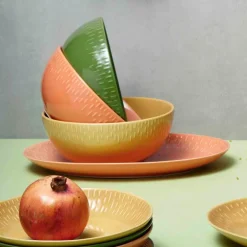 Confetti ovalt fat 36x25,5 cm apricot