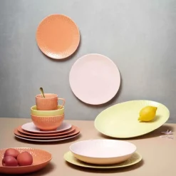 Confetti ovalt fat 36x25,5 cm lemon