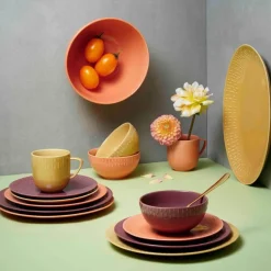 Confetti ovalt fat 36x25,5 cm mustard