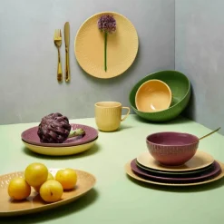 Confetti pastatallerken 23 cm mustard