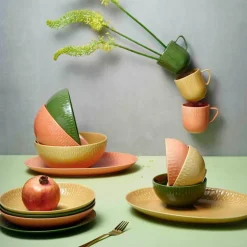 Confetti pastatallerken 23 cm mustard