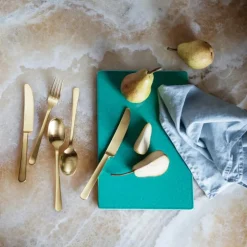 Copenhagen bestikksett gaveeske 4 deler matt gull