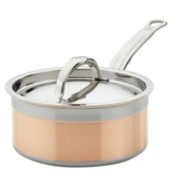 Copperbond kasserolle med lokk 1,4L kobber