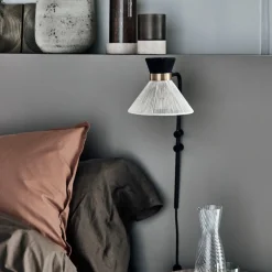 Cord vegglampe 54 cm svart