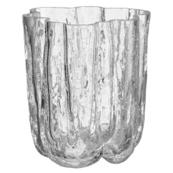 Crackle vase 12 cm klar